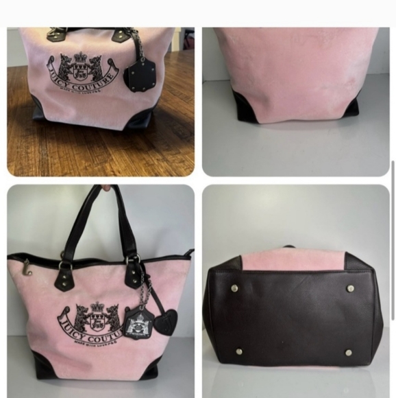 *SOLD SOLD * rare JUICY Couture 💕Y2K BABY PINK SCOTTIE TOTE XL  BAG - Picture 12 of 14